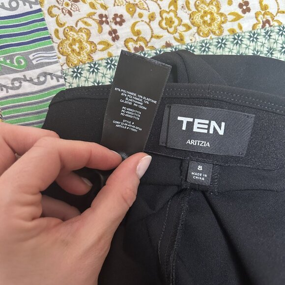 TEN by Aritzia Black Staight Leg Ponte Legging Trouser - Picture 6 of 8